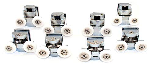 Kit 8 pz cuscinetti di ricambio vetro box doccia anta scorrevole Arkansas