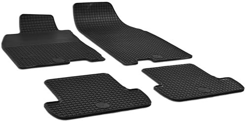 WALSER DirtGuard Gummi Fussmatten Auto für Renault Megane III 11/2008-2015, 100% passgenaue Auto Fußmatten, robuste Universal Fußmatte Auto, Gummimatten Auto
