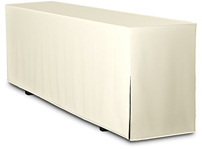 TexDeko Biertischhusse (Mini 110cm) Premium für Bierzeltgarnitur Blickdicht waschbar nur Tisch 110 x 50cm Creme