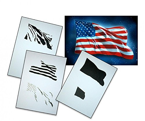 UMR-Design AS-077 USA Flagge Airbrushschablone Step by Step Grösse S