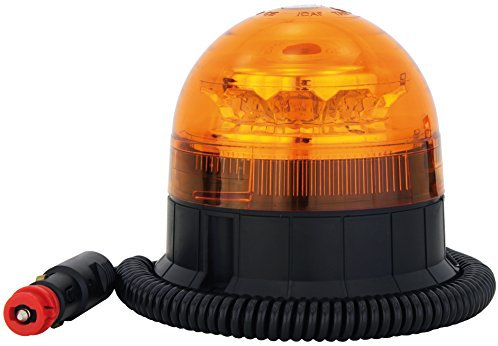 AdLuminis LED Rundumleuchte orange verschiedene Ausführungen, für 12V und 24V Spannung, Blinkleuchte Warnleuchte für Straßenverkehr KFZ (klein mit Magnetfuß)