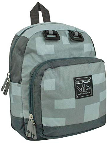 Minecraft Mens Minecraft Miner Mini Backpack Backpacks - Gray -