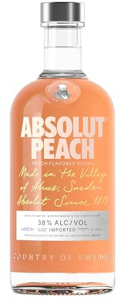 ABSOLUT VODKA Pêche Vodka Aromatisée - 38%, 70cl