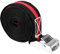 LAS 10319 Spanngurt mit Klemmverschluss ca. 3 m x 2,5 cm, schwarz/rot