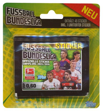 TOPPS - Fussball Bundesliga 2015/16 - Sammelsticker - Blisterpack