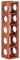 Wohnling Weinregal Massiv-Holz Sheesham Flaschen-Regal Wandmontage für 5 Flaschen Holzregal modern mit Ablage 70 cm Natur-Holz Modern Landhaus-Stil dunkel-braun Kellerregal, Wandaufhängung 15 x 15 cm