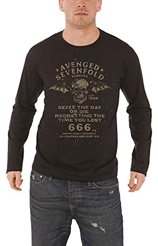 Avenged Sevenfold T Shirt Seize The Day Nue offiziell Herren Schwarz Long Sleeve M