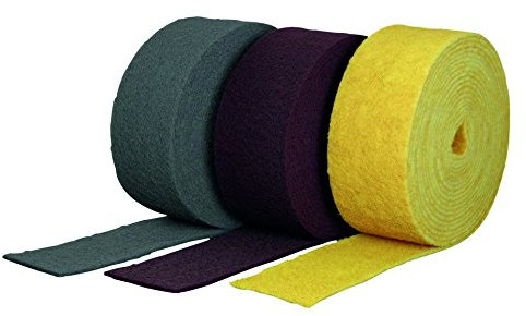 Schleifvlies grau I 10 Meter Rolle 115 mm I ultra fein P800 grau I Schleifen Lackieren I Schleifvlies zum Mattieren von Karosserieteilen vor dem Lackauftrag I Sehr formanpassungsfähig