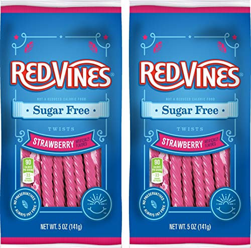Red vines Sugar Free Strawberry - 5 Oz (2 Pack)