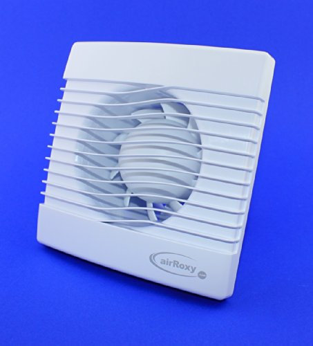 Badventilator mit Zugschalter Badlüfter Lüfter Ventilator Deckenlüfter weiß Front Ø 100 mm 10 cm PrimPS Wandlüfter Ventilator Einbaulüfter Bad Küche