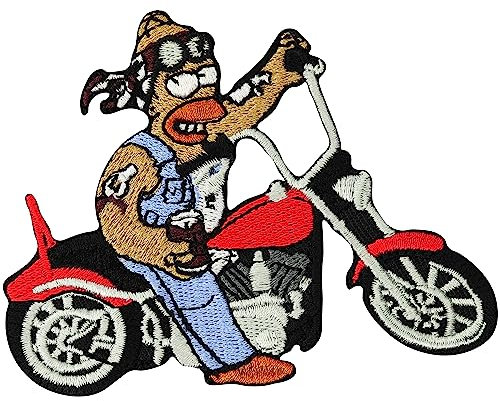 Biker Homer Simpson Beer Rockabilly Biker Chopper Motorcycle Aufnäher Patch