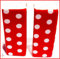 fromeuropewithlove Red Dots Salt and Pepper Set Ceramic Porcelain Rectangular Square Cruet Set Hand Decorated in UK
