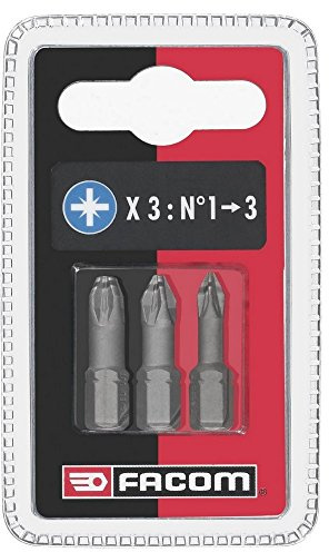 FACOM 3 Bits Set 25 mm PZ , 1 Stück, ED1.J3