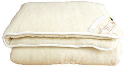 Unterbett, Matratzenauflage, Bettauflage, Schonbezug 100% Wolle (200x200)