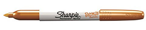 Sharpie Fine Metallic Permanent Marker - Bronze (Box of 12)