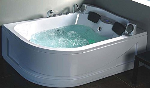BagnoItalia Vasca idromassaggio da 140x180 cm full optional due posti con 19 idrogetti I