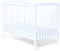 Starlight Cuna de Baby Elegance | Cuna de madera blanca con alturas ajustables, rieles de dentición duraderos y diseño compacto | Cama ideal para recién nacidos para espacios pequeños | El colchón se