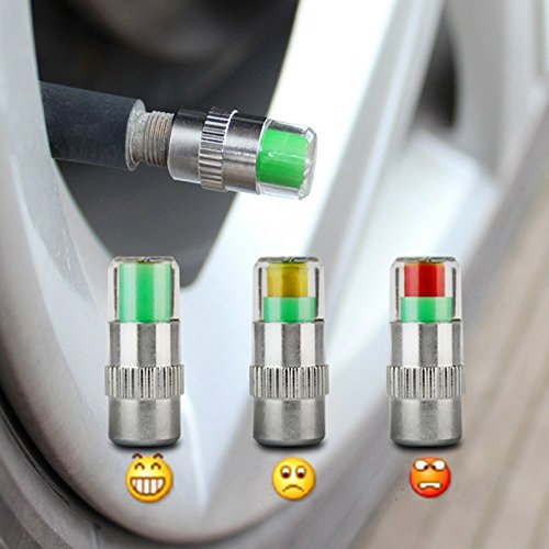 (CPUK) 1 X 2.4 BAR CAR TYRE TIRE PRESSUE GAUGE MONITOR SYSTEM INDICATOR SENSOR VALVE WHEEL CAP AUTO AIR MONITORING CHECKING PRESSURE 35 PSI