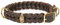 CopcoPet Hundehalsband aus Fettleder 30–34 cm x 15mm Braun – Geflochtenes Lederhalsband – Messing mit Dornschließe – Robust & verstellbar – Für kleine Hunde, ideal für Alltag & Training