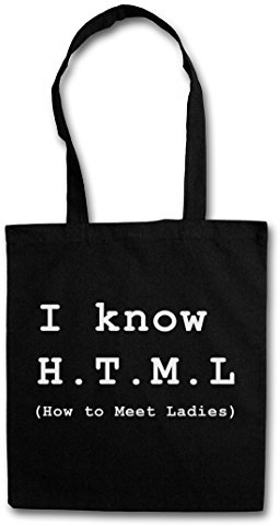 Urban Backwoods I Know Html Hipster Bag Beutel Stofftasche Einkaufstasche
