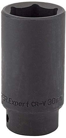 Draper Expert HI-TORQ 1/2 30mm Deep Impact Socket | 6 Point Hex Socket | Chrome Vanadium Steel Wrench Accessory | 30870