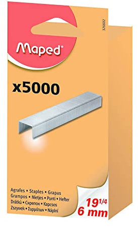 Maped 326602 Agrafes galvanisées, 19 1/4 6 mm, grand emballage