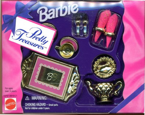 Barbie Pretty Treasures - Vajilla dorada