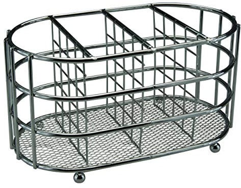 APOLLO THE HOUSEWARES BRAND Chr Cutlery Caddy Oval, Multi-Colour, 20x10.5x10.7, Metal, 5661
