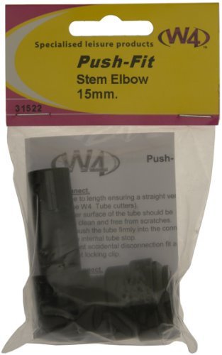 W4 Push Fit Stem Elbow Connector - Black