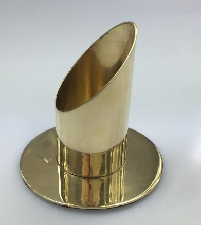 Langkerzen Kerzenleuchter Messing Gold poliert für Ø 40 mm für Kerzen, Altarkerzen, Taufkerzen, Hochzeitskerzen, Kommunionskerzen