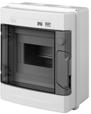 Kleinverteiler Unterverteiler Aufputz für max. 6 Module 1-reihig IP55 Feuchtraumverteiler