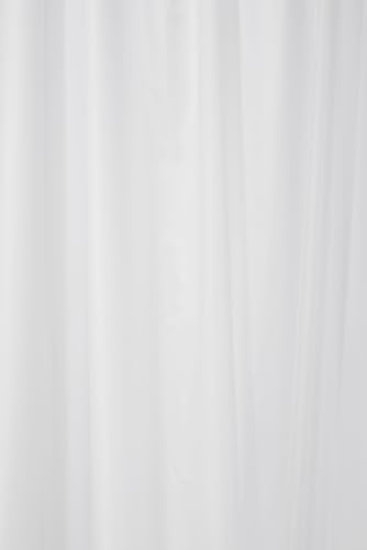 Croydex Professional Plain White Water-Resistant Textile Shower Curtain 2100 X 2100mm
