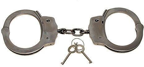 Handschelle, Edelstahl, mit Sicherheitsrille, 2 Schlüssel