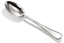 SWEET HOME Cucchiaio tavola in alpacca Placcato Argento Stile Inglese cod.505101 cm 20x4,2 by Varotto & Co.