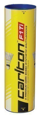 Carlton F1 Ti Synthetic Federbälle Langlebige Badminton Bälle 6 Stück Neu - Weiß, Geschwindigkeit Gering