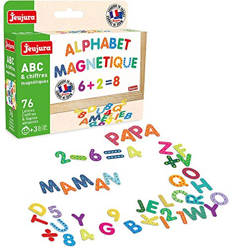 JEUJURA JeujuraJ8972 Magnete, Buchstaben und Figuren (76-teilig)