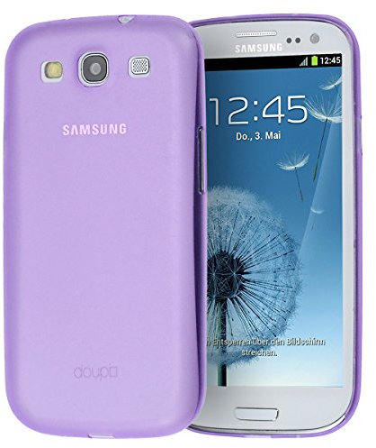 doupi UltraSlim Hülle kompatibel für Samsung Galaxy S3, Ultra Dünn Fein Matt Handyhülle Cover Bumper Schutz Schale Hard Case Taschenschutz Design Schutzhülle, lila