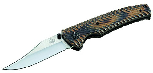 Puma TEC Einhandmesser, Stahl D2, nicht-rostfrei, Liner Lock, G10-Griffschalen, Edelstahlclip, Fangriemenöse, 342211