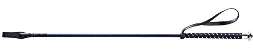 Whip & Go Reitgerte, gepunktet, 65 cm, marineblau