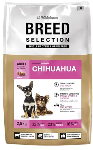 Wildsterne Breed Selection Chihuahua, 2,5 kg | Getreidefreies Trockenfutter | Monoprotein | von Tierärzten entwickelt