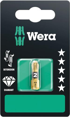 Wera Insert Bit - Carded Pack of 1 Pozidriv Tip Pz 2 25mm