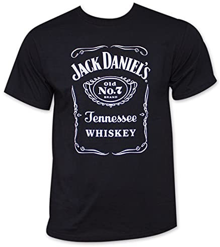 Jack Daniel's Whiskey Old No. 7 Tenessee Label Adult Black T-Shirt (XX-Large)