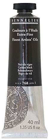 SENNELIER Artists' Extra Fine Oil, 40 ml Tube, Series 1, Carbon Black, (10-130411-768)