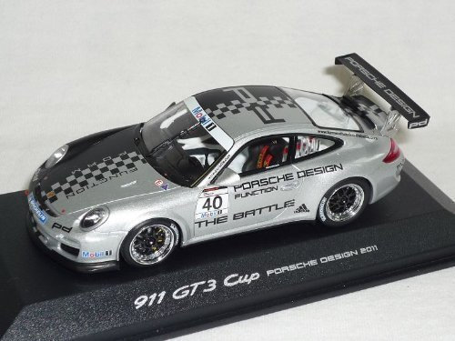 Minichamps Porsche 911 997 Coupe Gt3 GT 3 Cup Porsche Design 2011 Silber Schwarz 1/43 Modell Auto Modellauto
