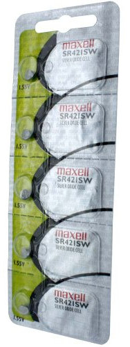 5pk Maxell SR421SW 348 D348 SR421 Silver Oxide Watch Battery