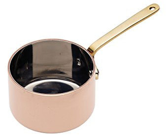 MasterClass MCCMSAUCOP Professional Copper Mini Saucepan / Sauce Serving Pot, 6.5 cm (2.5), Beige