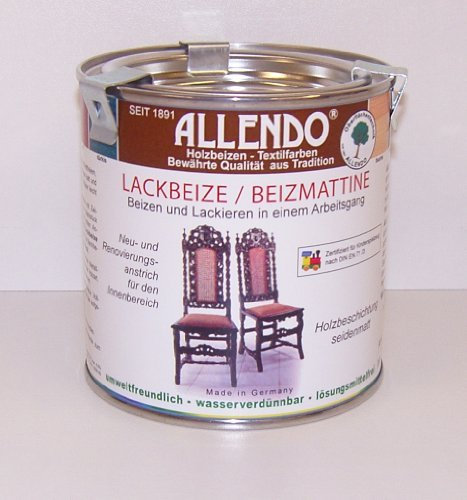 Allendo Beizmatine 375 ml Beizen und lackieren in einem Arbeitsgang (Nußbaum)