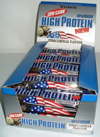Weider Low Carb 40% 10 x 50g Riegel 10er Pack Erdnuß-Karamell