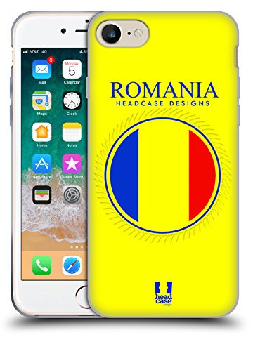 Head Case Designs Romania Romanian României Flag Fahne Flicken 2 Soft Gel Handyhülle Hülle kompatibel mit Apple iPhone 7/8 / SE 2020 & 2022