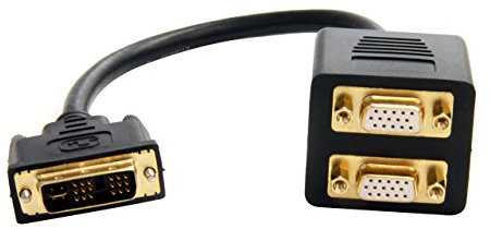 StarTech.com Cavo splitter video da DVI a due VGA da 30 cm, Sdoppiatore DVI-I analogico a 2 VGA, 1x DVI-I (M), 2x VGA (F) (DVISPL1VV)